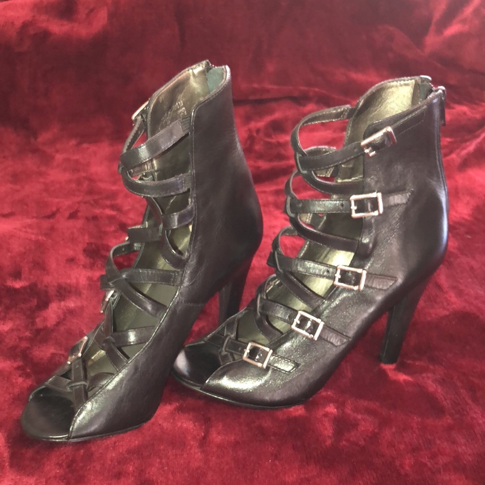 Black Buckle up heels